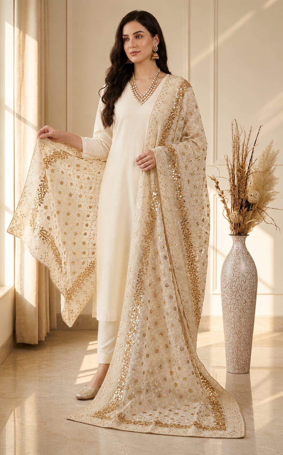 Nazaqat Georgette Drapes