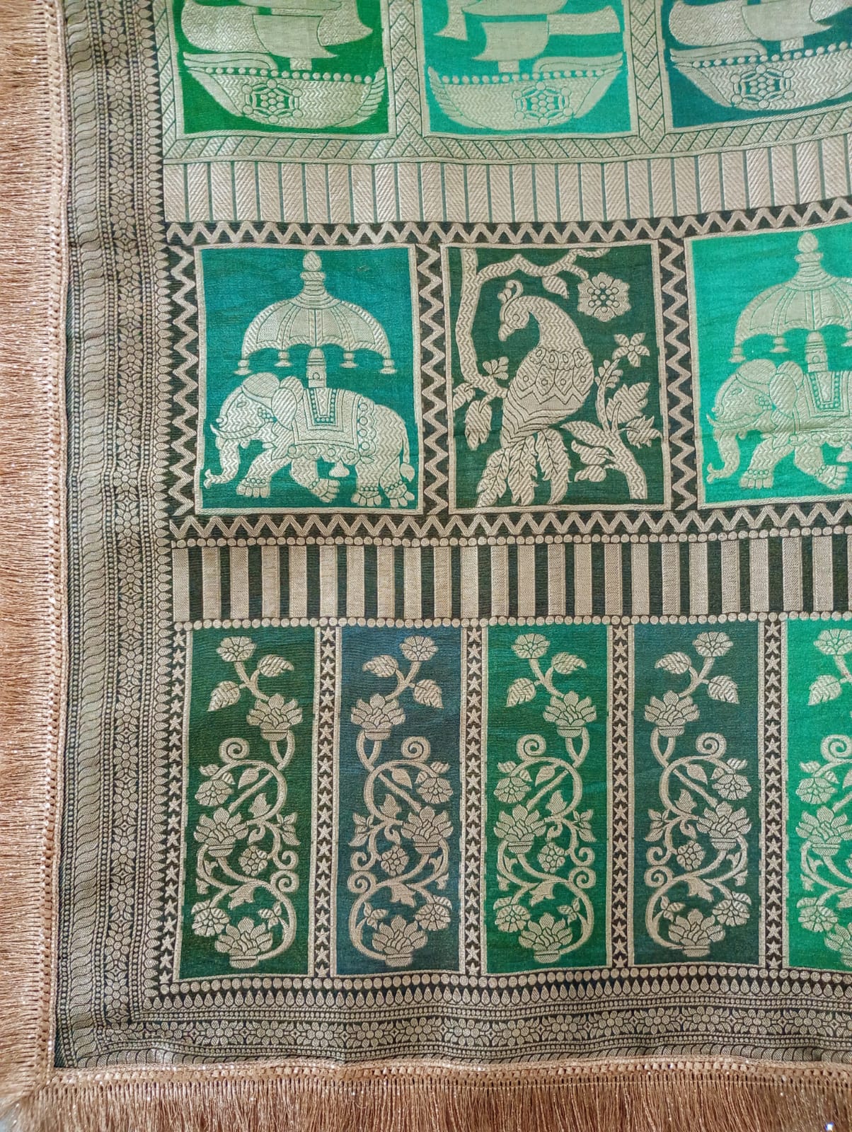 Silk Tissue Teal Green Dupatta