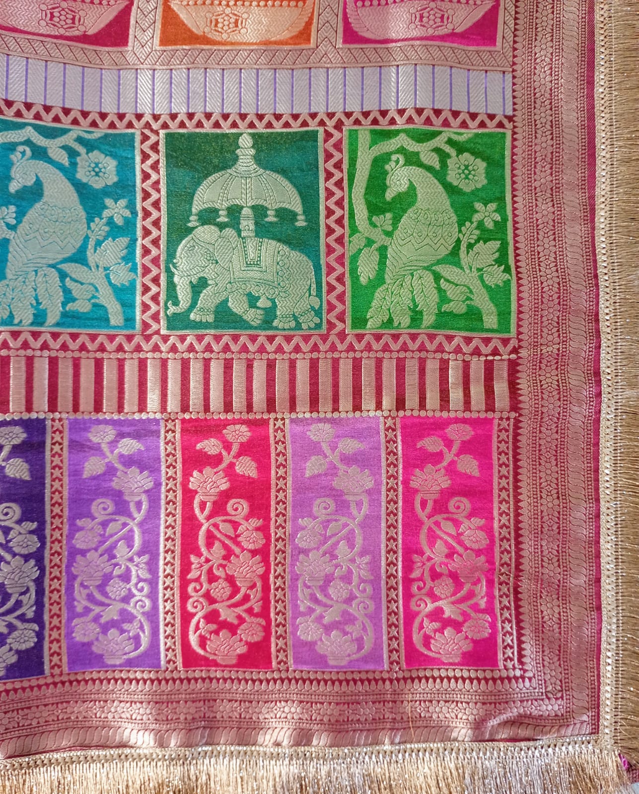 Silk Tissue Multi-shade Dupatta
