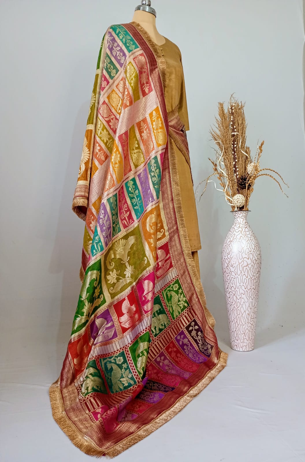Silk Tissue Multi-shade Dupatta